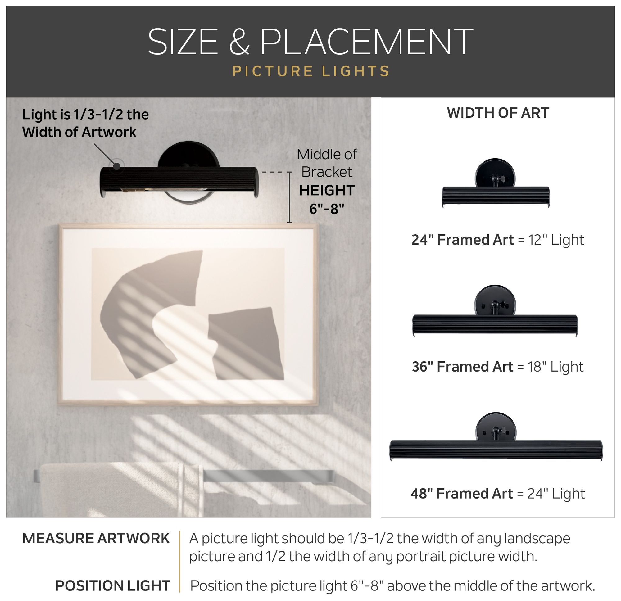 Kichler Caillier 35.25" 3-Light Picture Light in Lacquered Brass