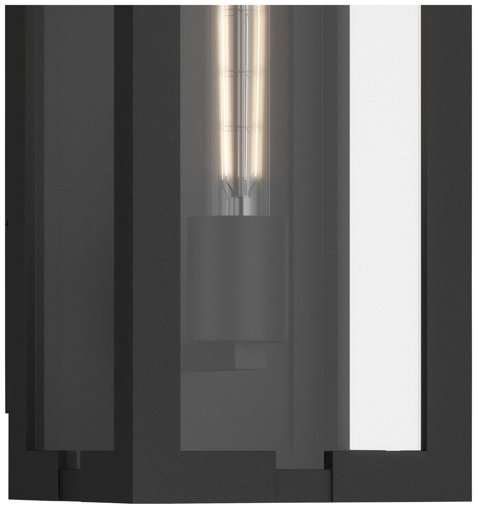 Image 4 Kichler Calen 14" 1-Light Outdoor Wall Light Clear Glass Textured Black more views
