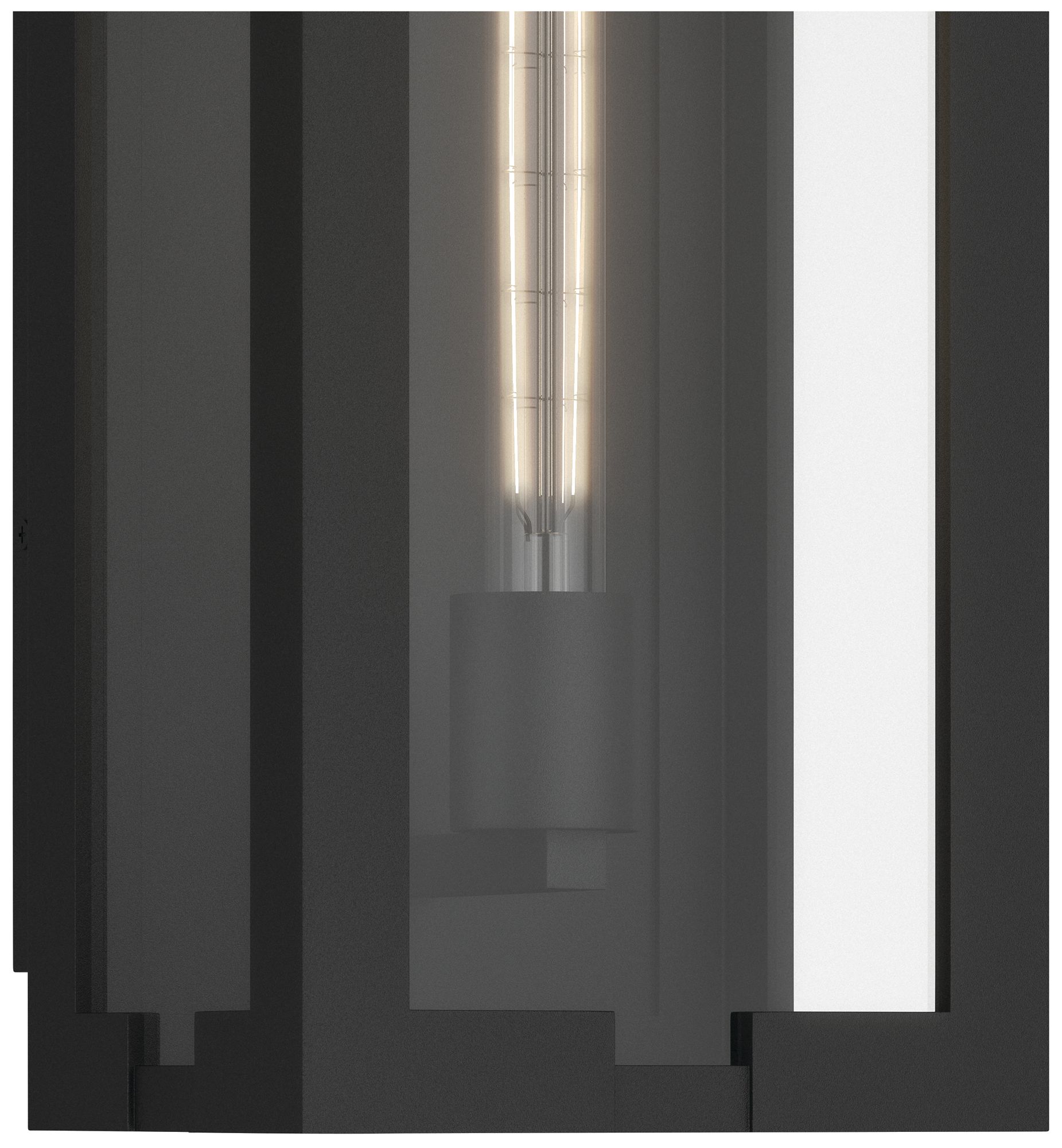 Image 4 Kichler Calen 18.25" 1-Light Outdoor Wall Light Clear Glass Textured Black more views