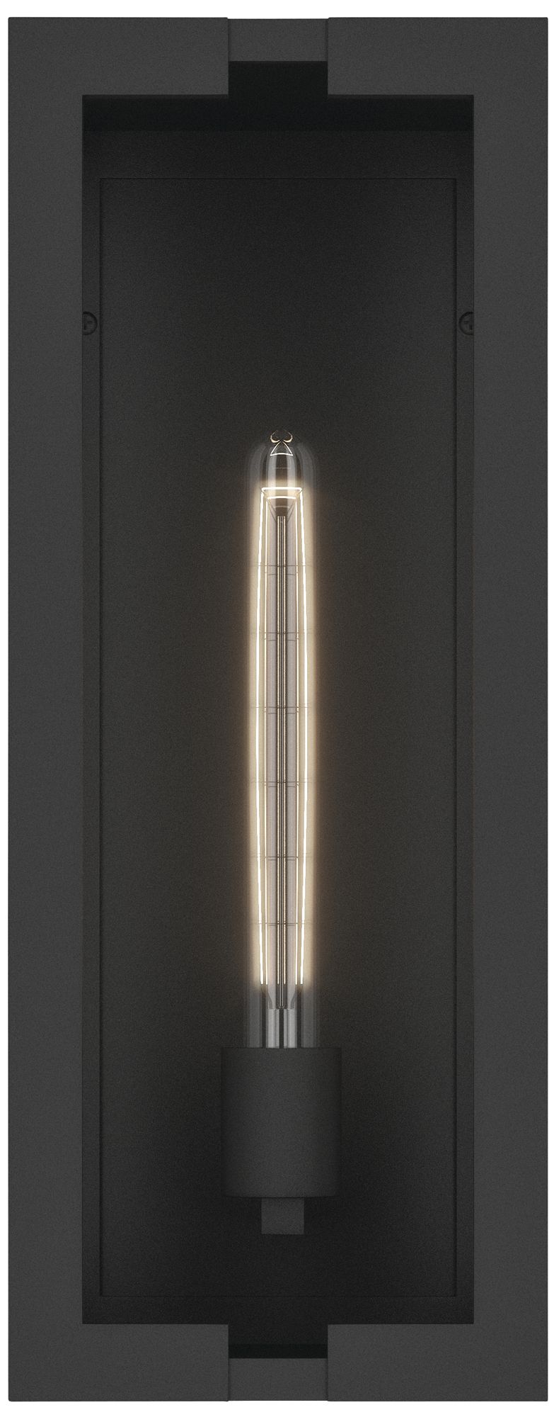 Image 5 Kichler Calen 18.25" 1-Light Outdoor Wall Light Clear Glass Textured Black more views