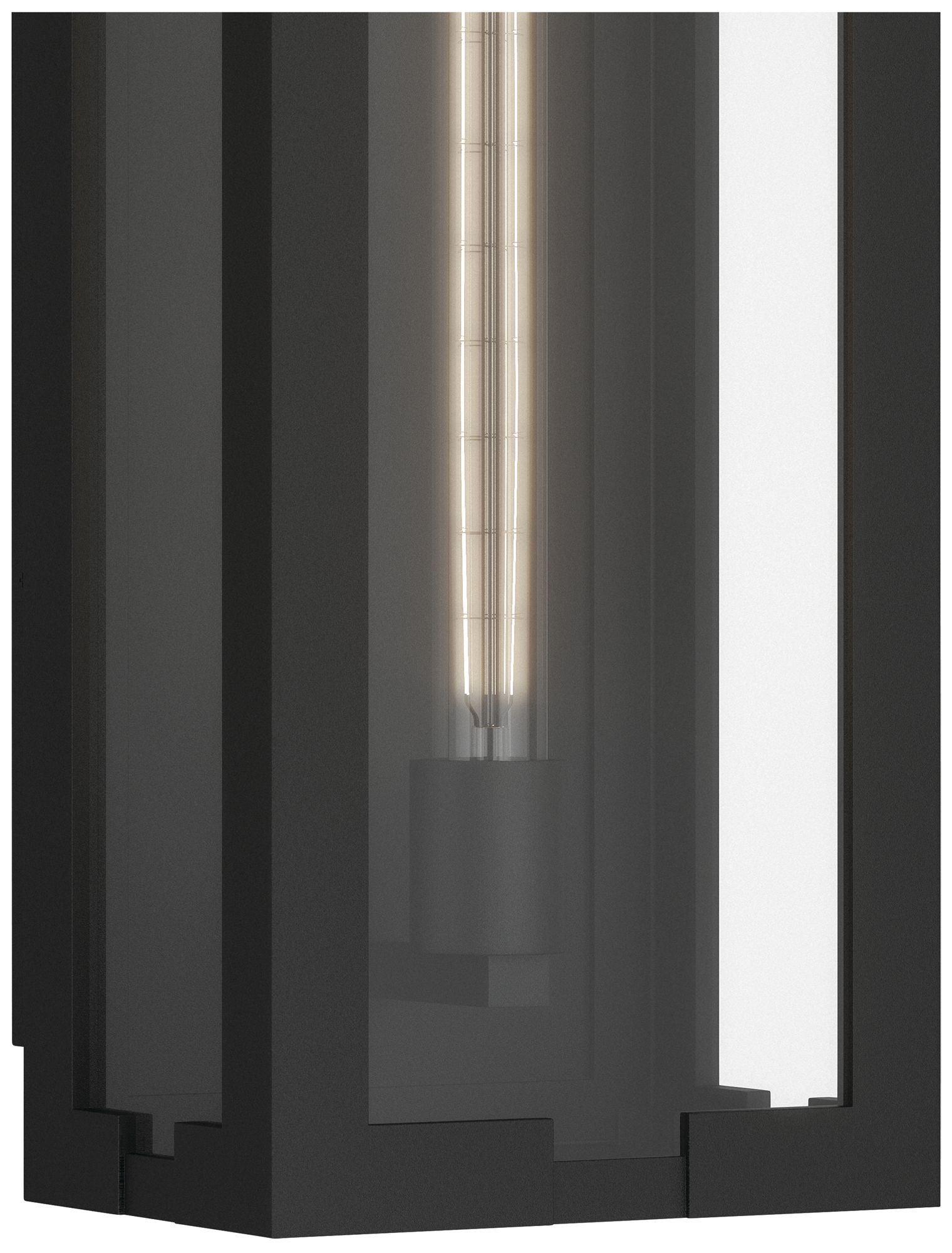 Image 4 Kichler Calen 24.25" 1-Light Outdoor Wall Light Clear Glass Textured Black more views
