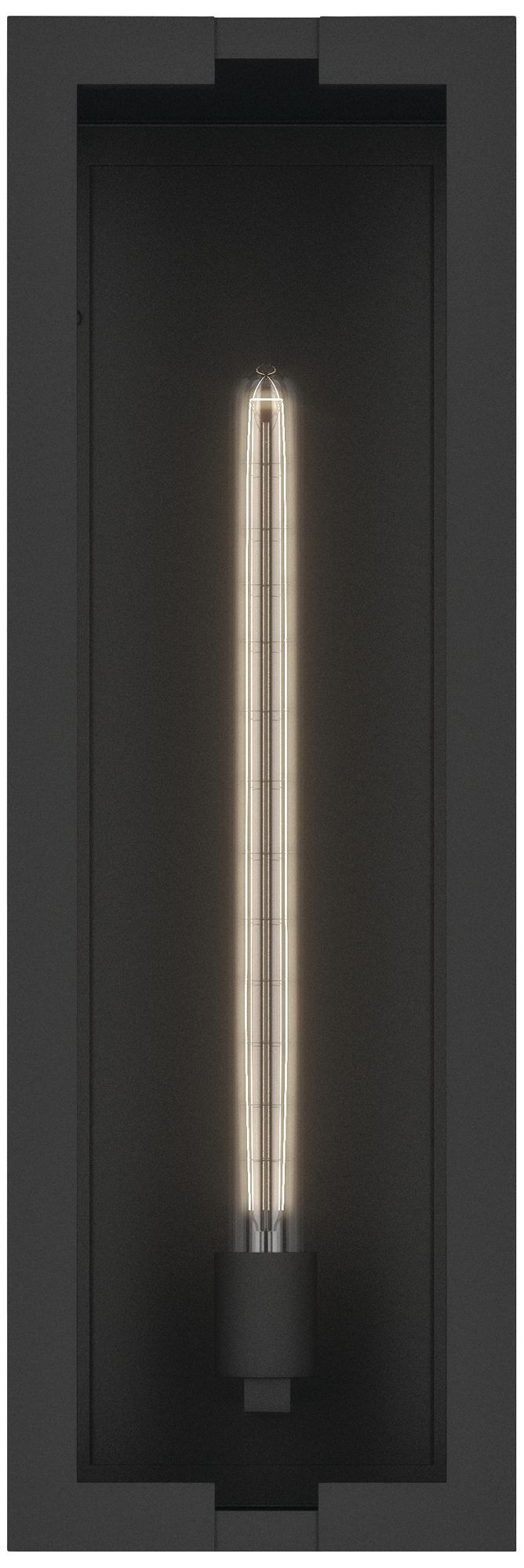 Image 5 Kichler Calen 24.25" 1-Light Outdoor Wall Light Clear Glass Textured Black more views