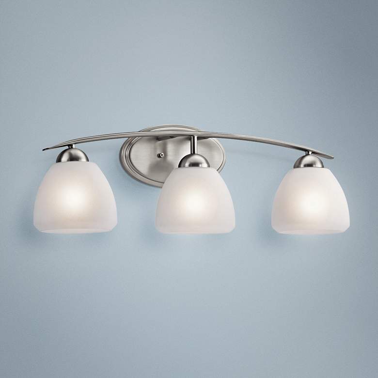 Image 1 Kichler Calleigh 26 inch Wide Brushed Nickel Bath Light