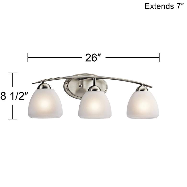 Image 3 Kichler Calleigh 26 inch Wide Brushed Nickel Bath Light more views