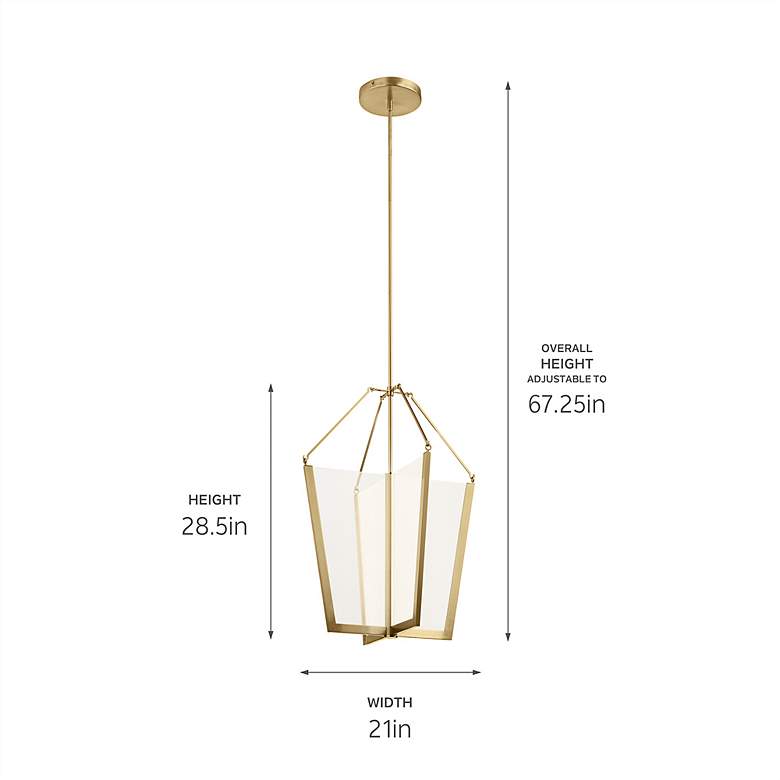 Image 5 Kichler Calters 21 inch Wide Champagne Gold LED Foyer Pendant more views