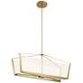 Kichler Calters Champagne Gold Linear Chandelier LED