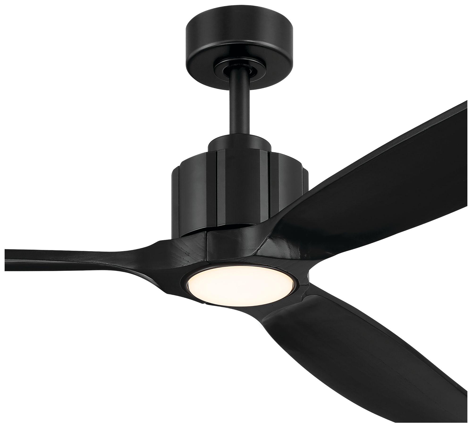 Image 6 Kichler Calyx 3 Blade 60" Ceiling Fan Matte Black Solid Wood Black Blades more views