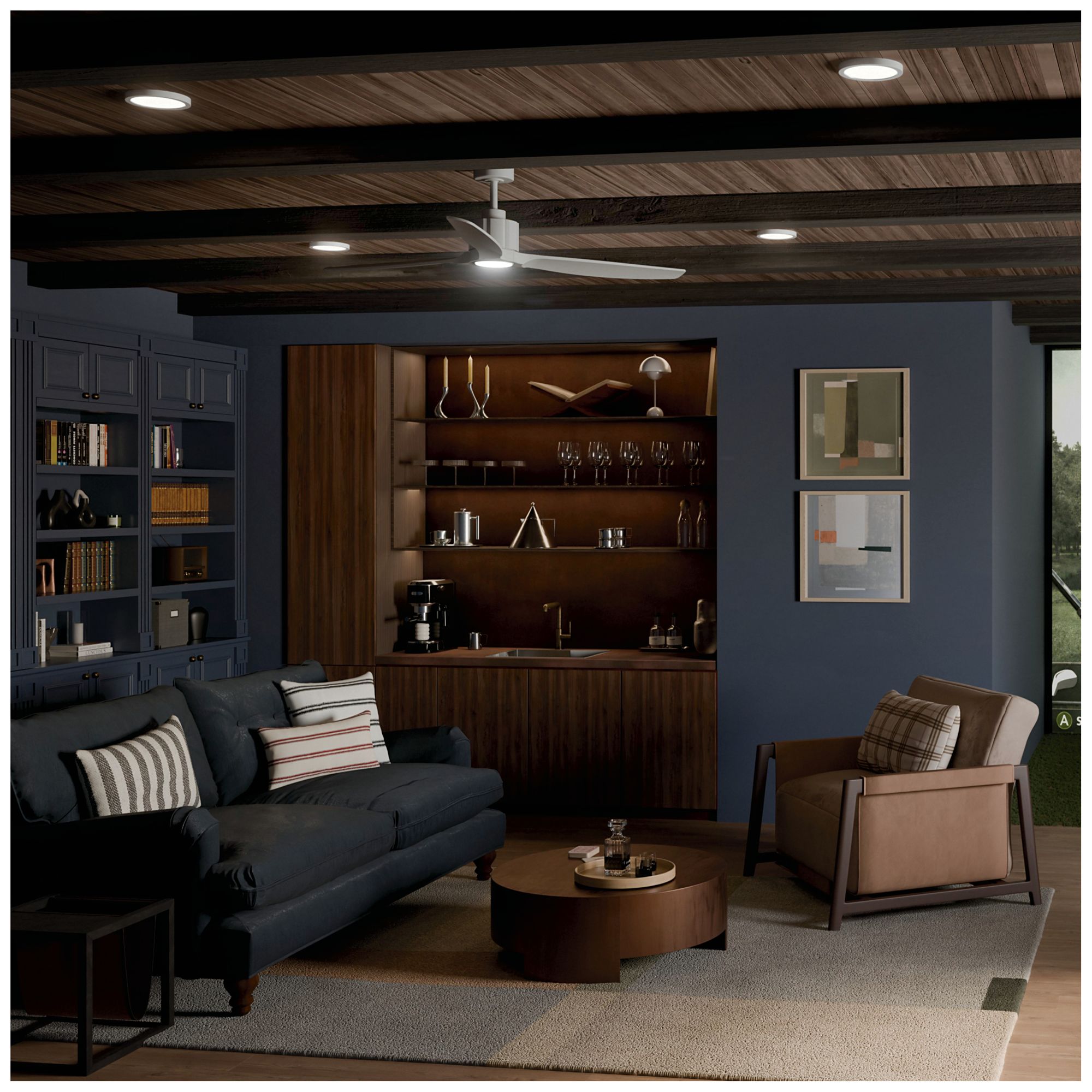 Image 7 Kichler Calyx 3 Blade 60" Ceiling Fan Matte White Solid Wood White Blades more views