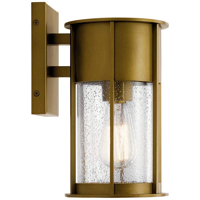 Image 1 Kichler Camillo 11 inch High Natural Brass Outdoor Wall Light