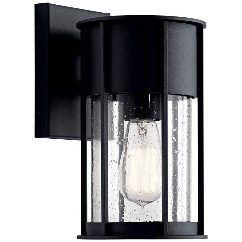 Image 2 Kichler Camillo 11" High Textured Black Outdoor Wall Light