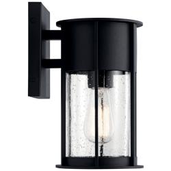 Kichler Camillo 11&quot; High Textured Black Outdoor Wall Light