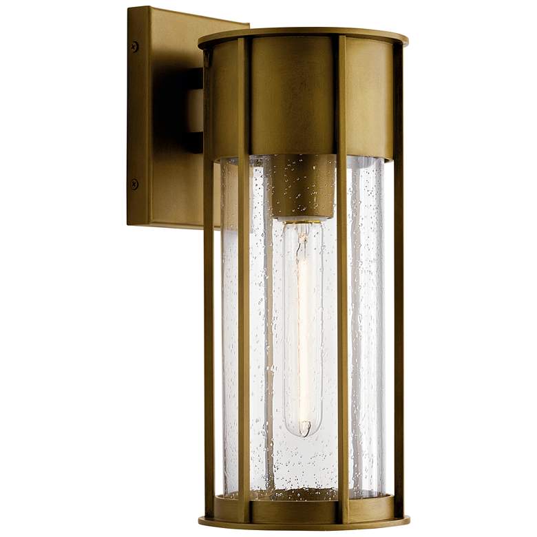 Image 2 Kichler Camillo 14 3/4"H Natural Brass Outdoor Wall Light