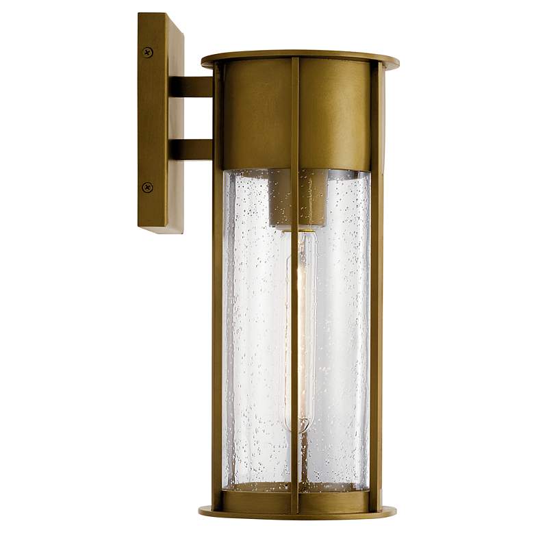 Image 3 Kichler Camillo 14 3/4 inchH Natural Brass Outdoor Wall Light more views