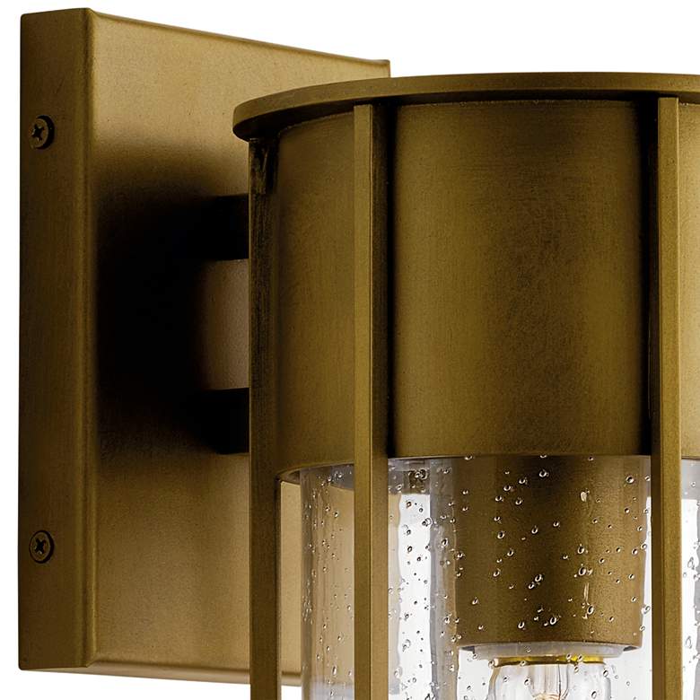 Image 4 Kichler Camillo 14 3/4 inchH Natural Brass Outdoor Wall Light more views