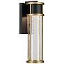 Kichler Camillo 15 3/4" High Black and Brass Outdoor Wall Light