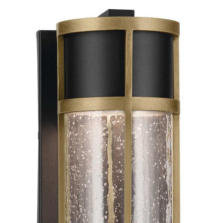 Image 2 Kichler Camillo 15 3/4" High Black and Brass Outdoor Wall Light more views