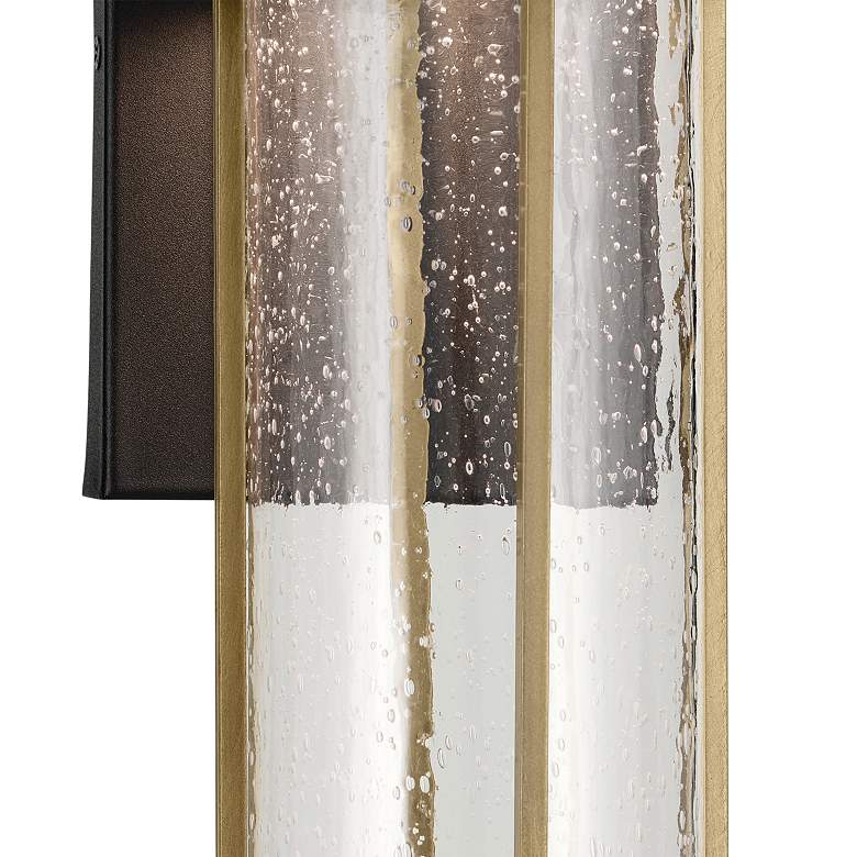 Image 3 Kichler Camillo 15 3/4" High Black and Brass Outdoor Wall Light more views