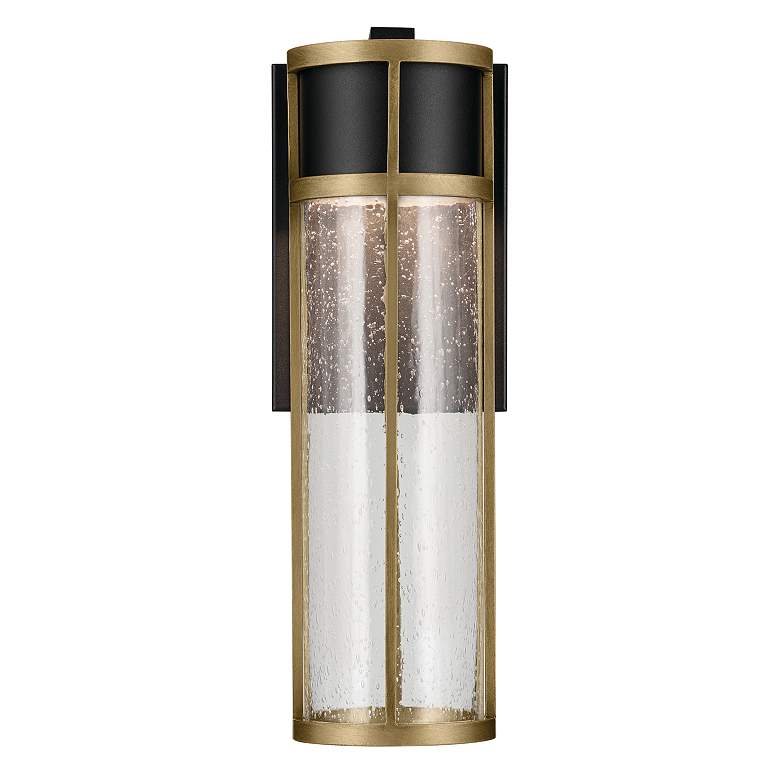 Image 4 Kichler Camillo 15 3/4" High Black and Brass Outdoor Wall Light more views