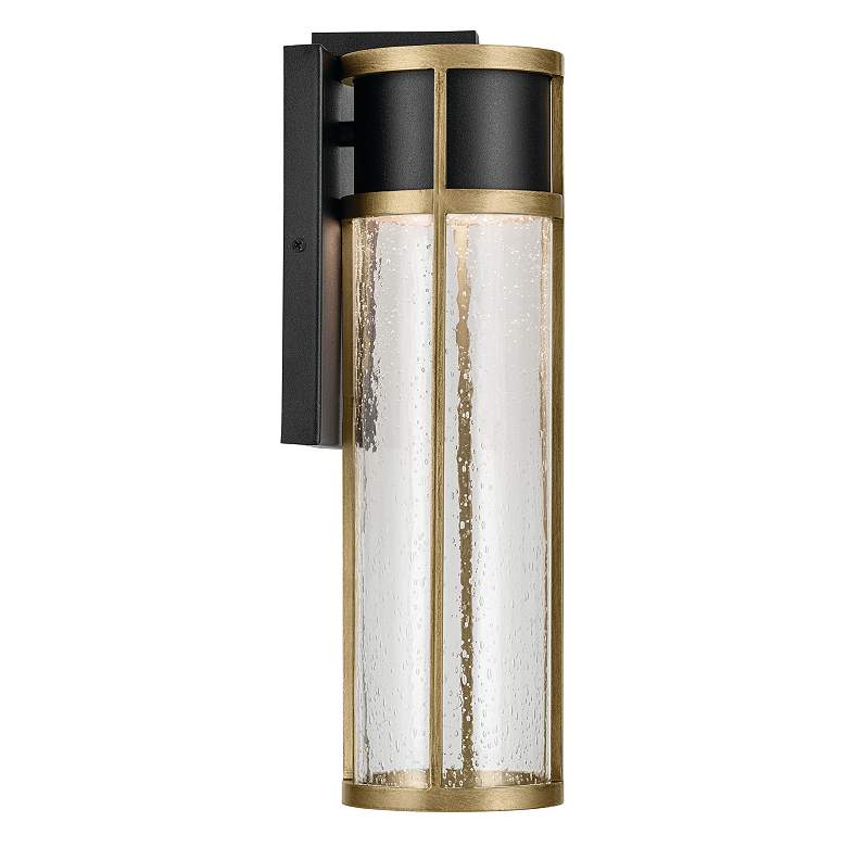Image 5 Kichler Camillo 15 3/4" High Black and Brass Outdoor Wall Light more views