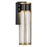 5_Kichler Camillo 15 3/4" High Black and Brass Outdoor Wall Light more views