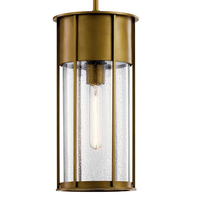 Image 3 Kichler Camillo 17 1/2 inchH Natural Brass Outdoor Hanging Light more views