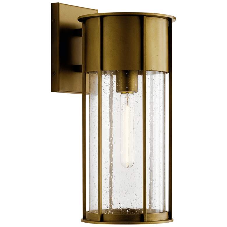 Image 1 Kichler Camillo 18 inch High Natural Brass Outdoor Wall Light