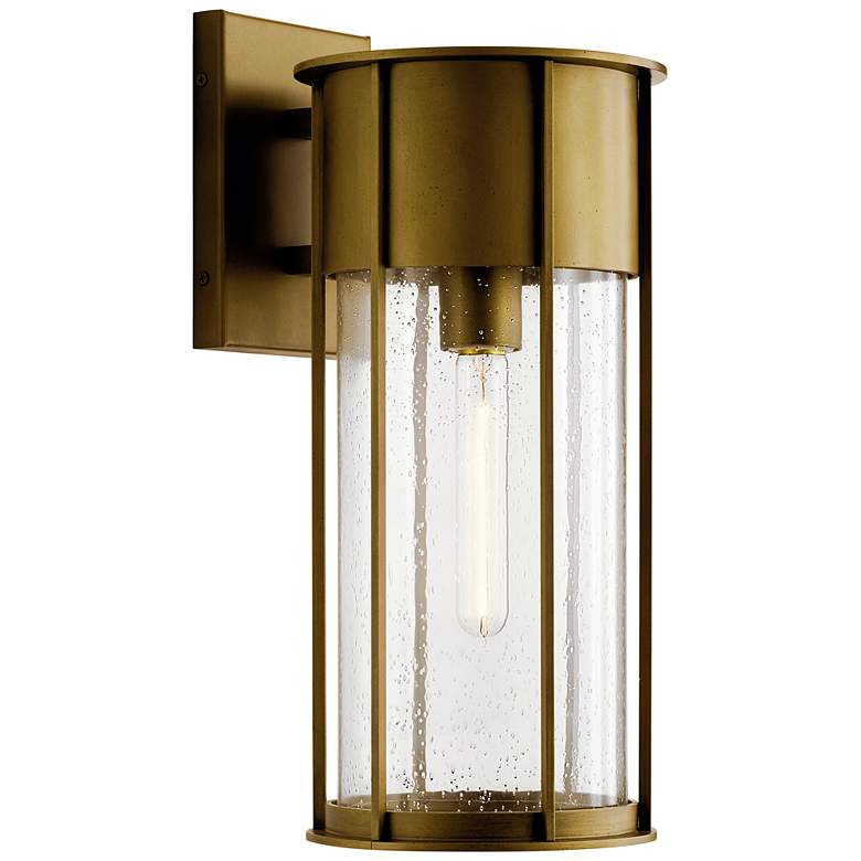 Image 1 Kichler Camillo 18 inch High Natural Brass Outdoor Wall Light