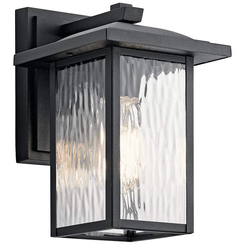 Image 2 Kichler Capanna 10 1/4 inchH Textured Black Outdoor Wall Light