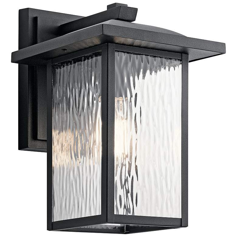 Image 2 Kichler Capanna 13 1/4 inchH Textured Black Outdoor Wall Light