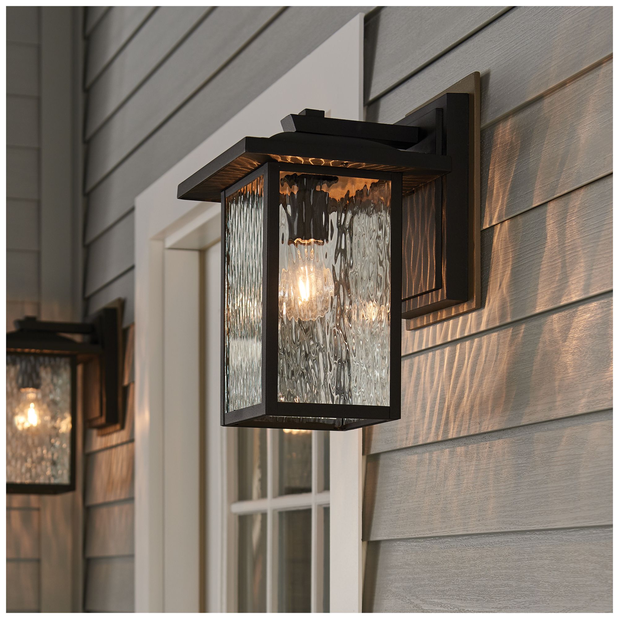 Image 4 Kichler Capanna 13 1/4"H Textured Black Outdoor Wall Light more views
