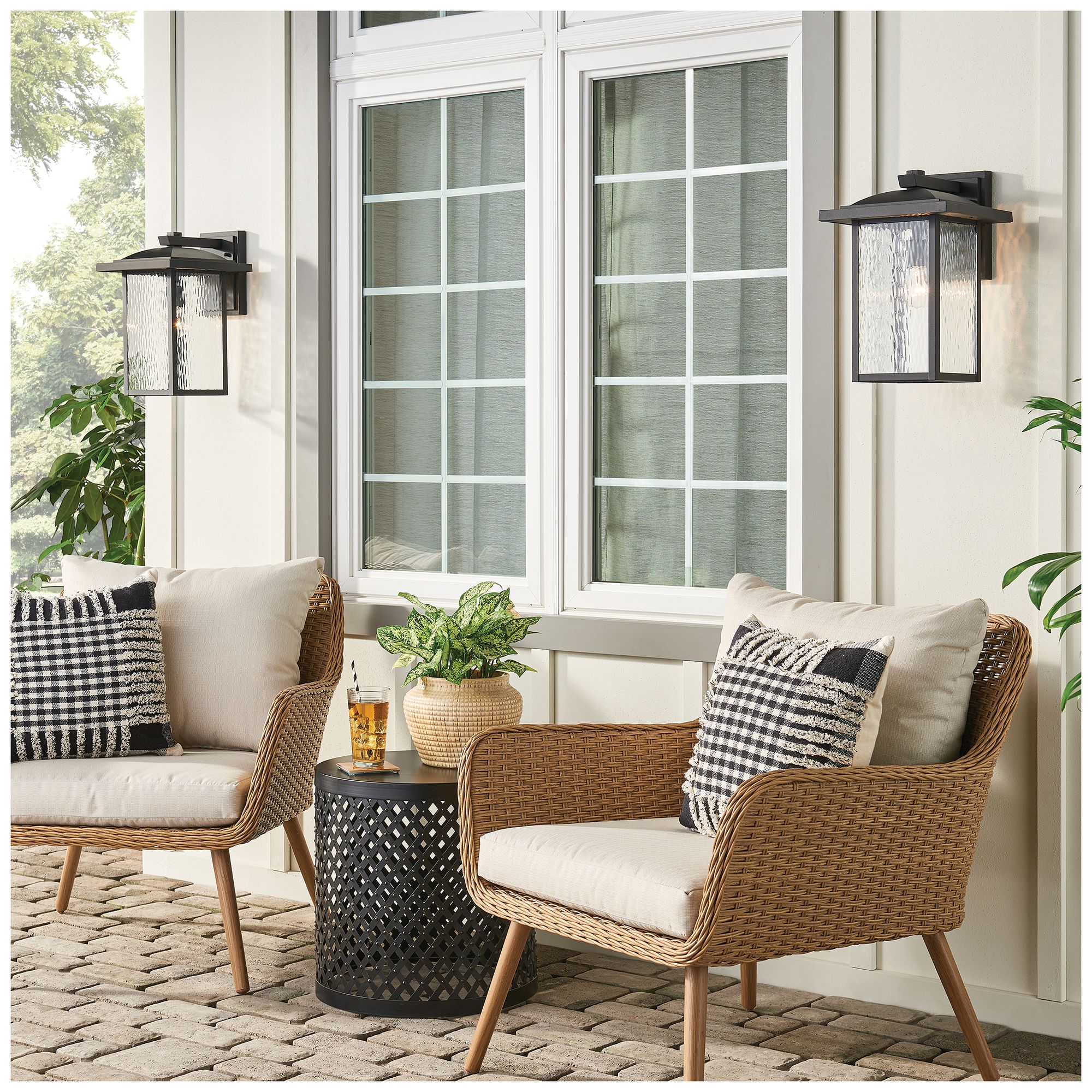 Image 4 Kichler Capanna 16" High Textured Black Outdoor Wall Light more views