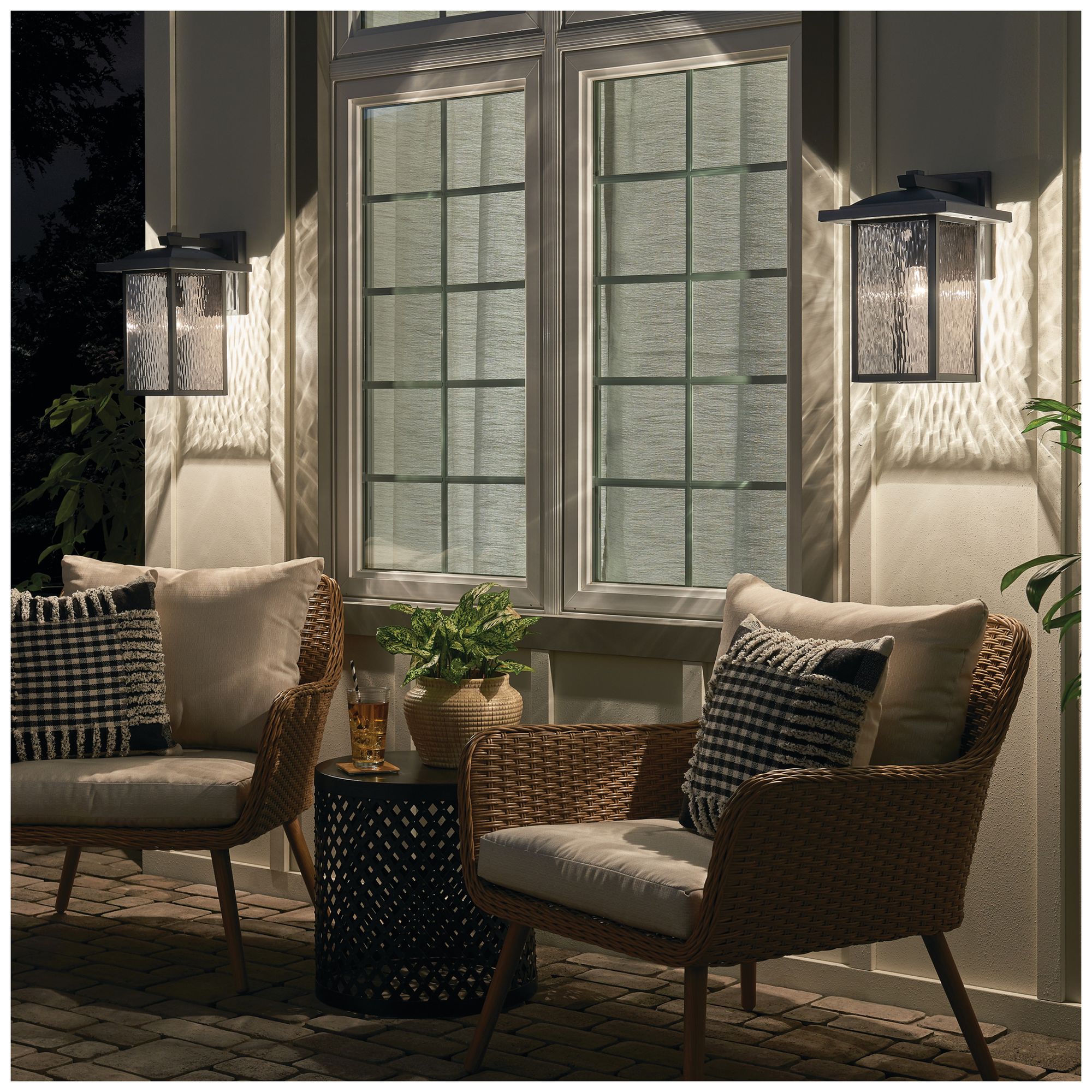 Image 5 Kichler Capanna 16" High Textured Black Outdoor Wall Light more views