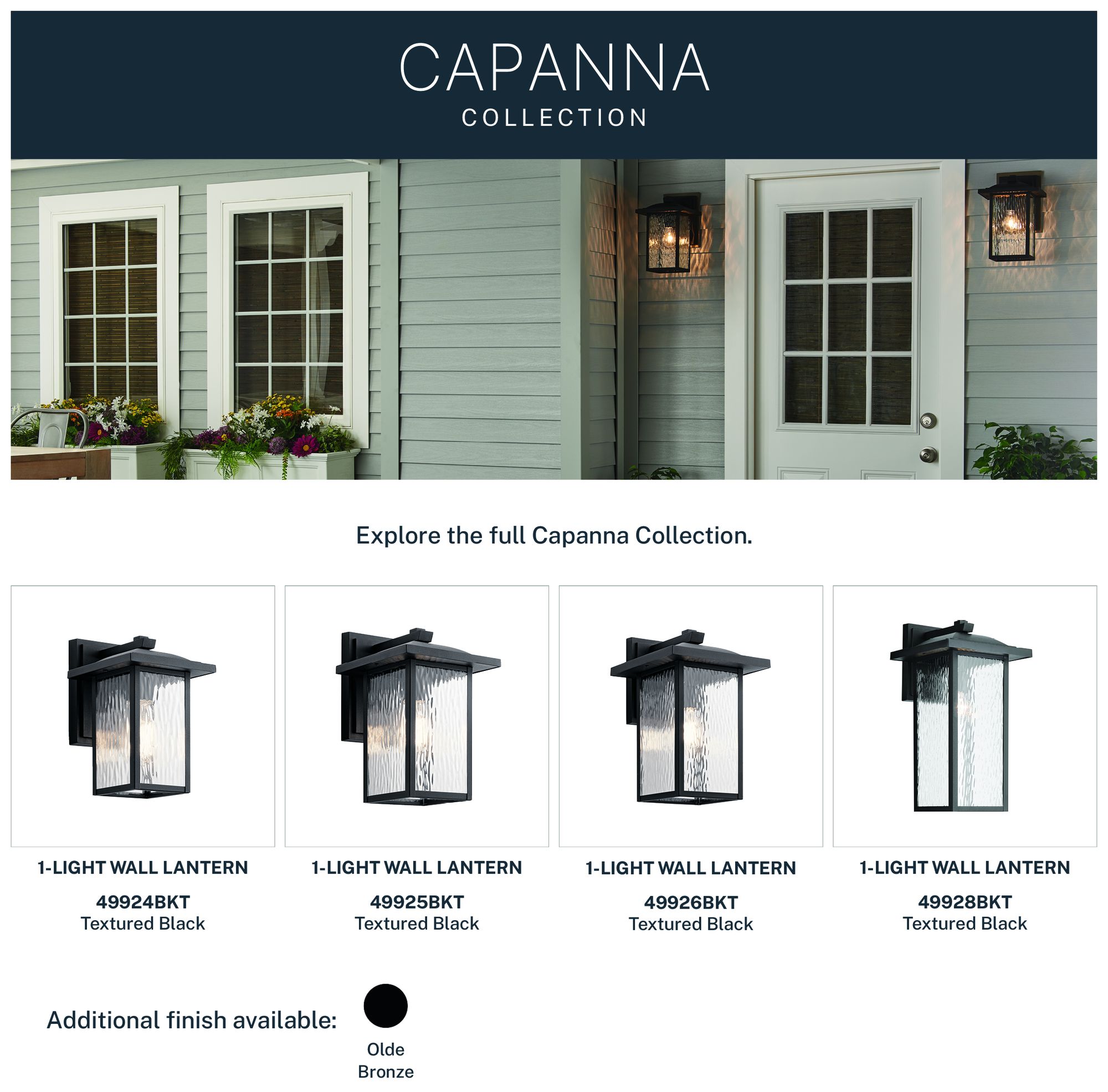 Image 6 Kichler Capanna 16" High Textured Black Outdoor Wall Light more views