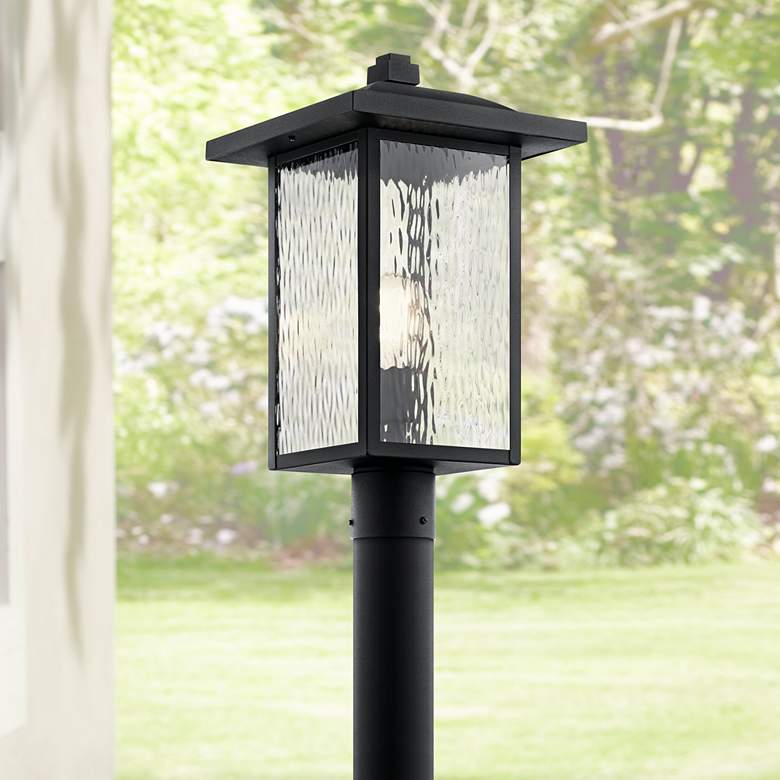 Image 1 Kichler Capanna 18 1/4" High Textured Black Outdoor Post Light