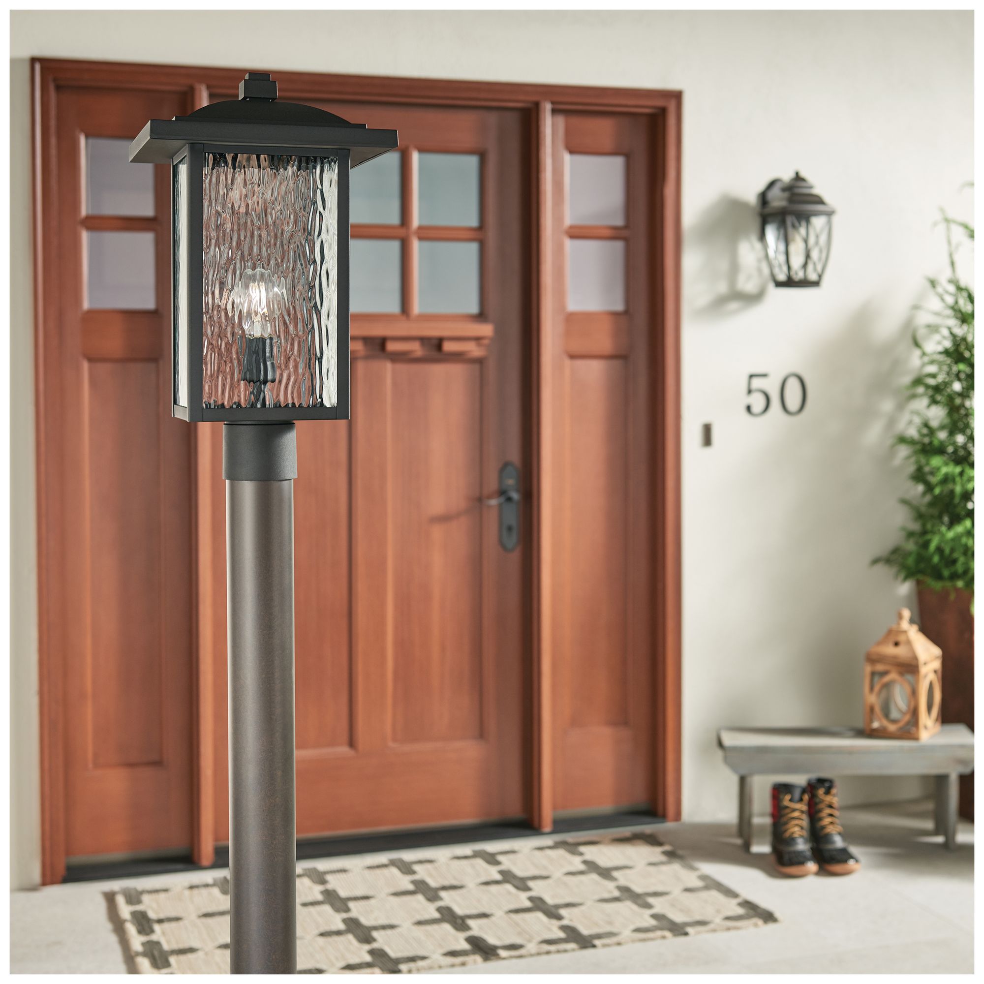 Image 6 Kichler Capanna 18 1/4" High Textured Black Outdoor Post Light more views