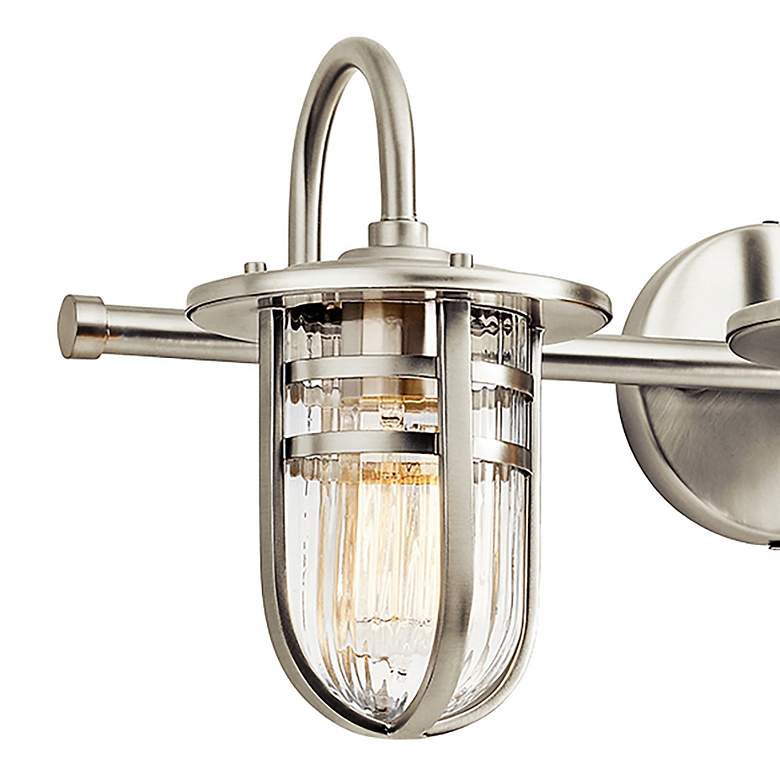 Image 3 Kichler Caparros 24 inchW 3-Light Brushed Nickel Bath Light more views