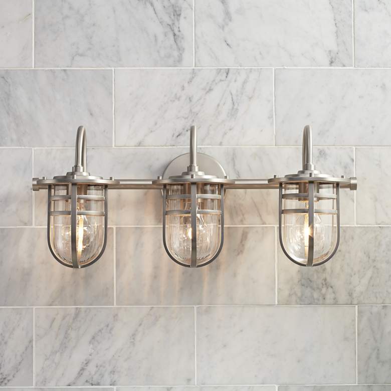 Image 4 Kichler Caparros 24"W 3-Light Brushed Nickel Bath Light more views