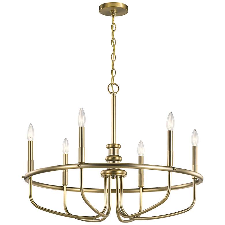 Image 2 Kichler Capitol Hill 22" Wide 6-Light Candelabra Ring Chandelier