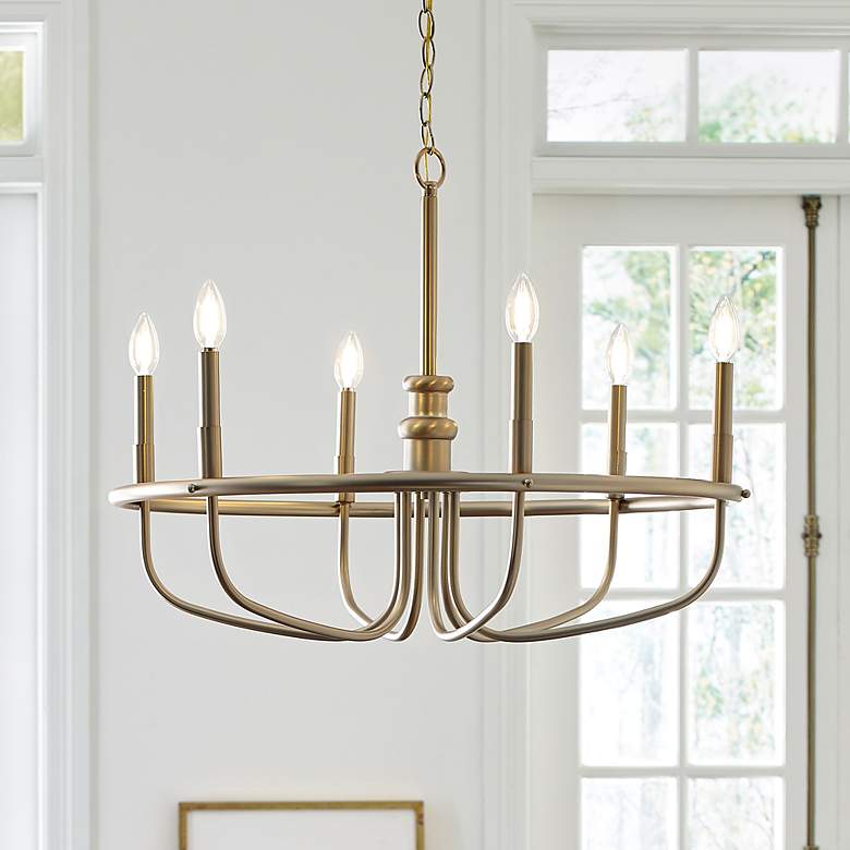 Image 1 Kichler Capitol Hill 22" Wide 6-Light Candelabra Ring Chandelier
