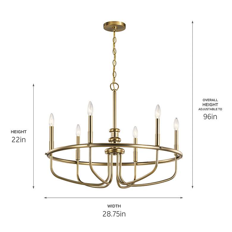 Image 4 Kichler Capitol Hill 22" Wide 6-Light Candelabra Ring Chandelier more views