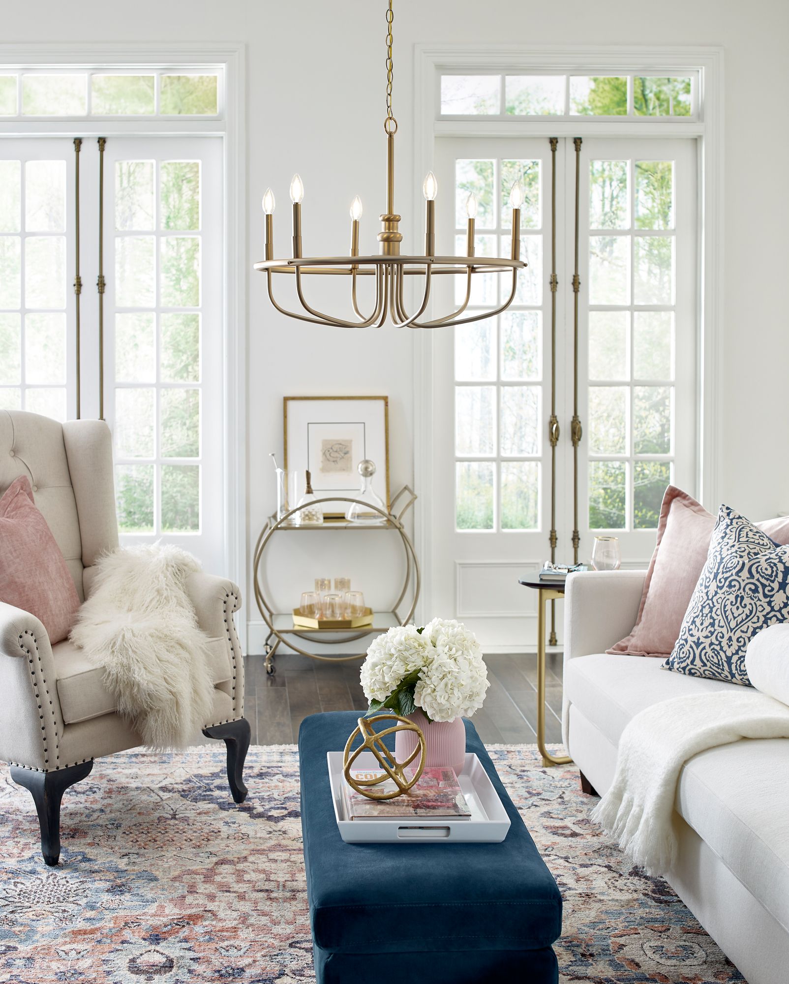 Kichler Capitol Hill 22" Wide 6-Light Candelabra Ring Chandelier