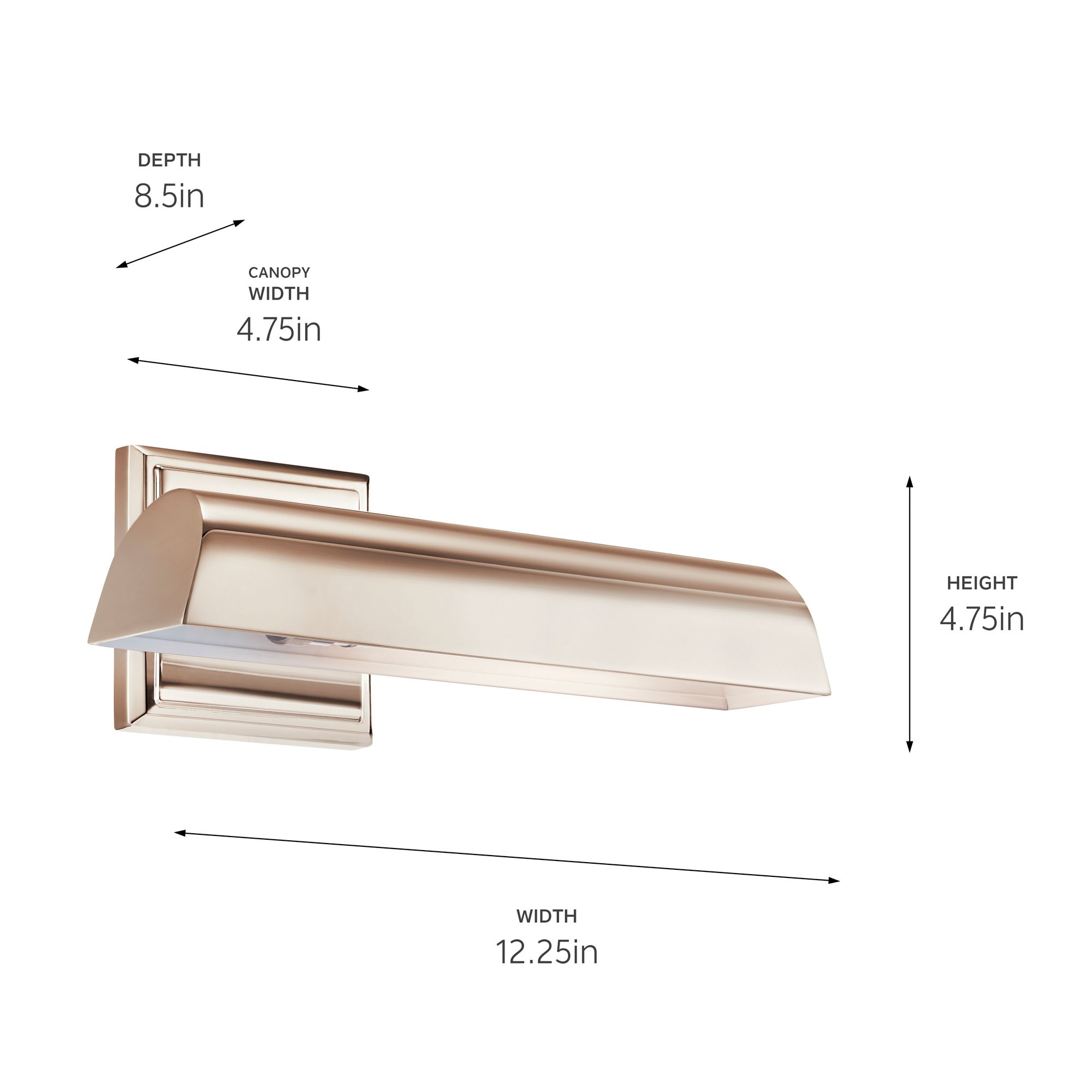 Kichler Carston 12 1/4" Wide Polished Nickel Direct Wire Picture Light in scene