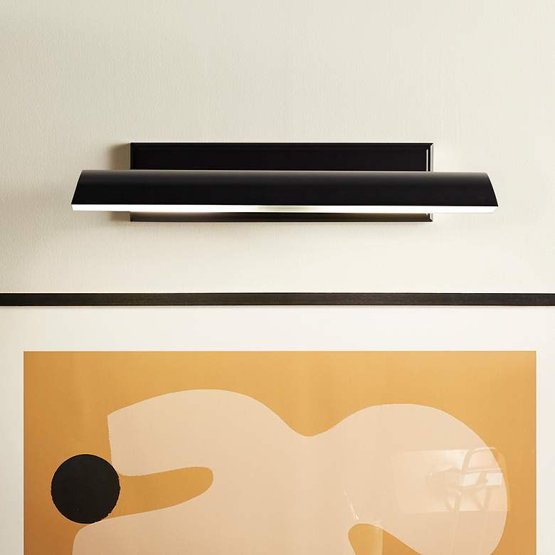 Image 1 Kichler Carston 24 1/4" Wide Black Direct Wire Picture Light