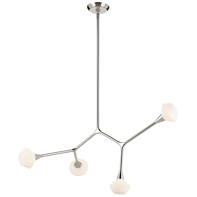 Image 1 Kichler Cassius 39.5 Inch 4 Light in Polished Nickel