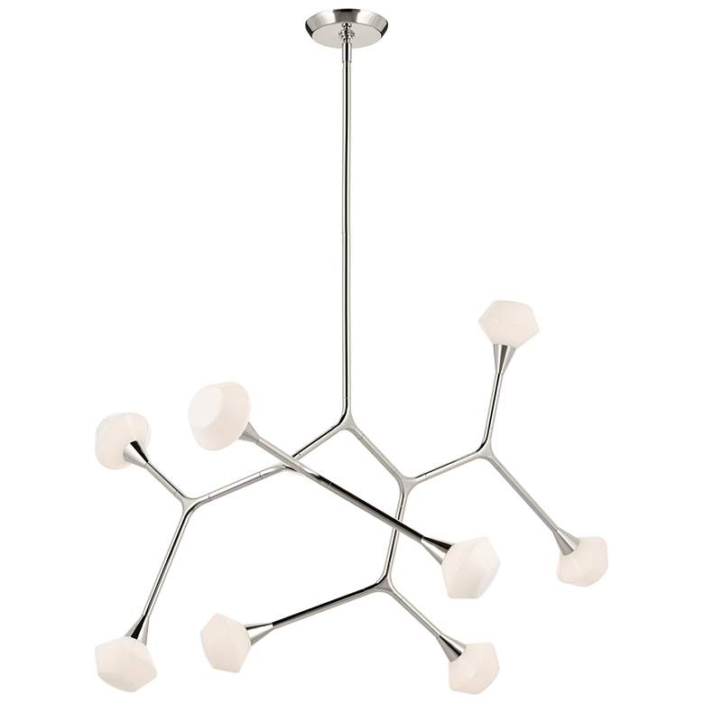 Image 1 Kichler Cassius 52.5 Inch 8 Light in Polished Nickel