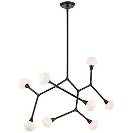 Image1 of Kichler Cassius 52 1/2" Wide Black 8-Light Chandelier