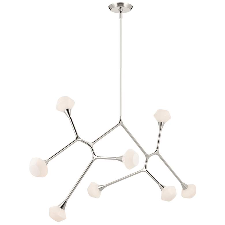 Image 1 Kichler Cassius 61.25 Inch 8 Light in Polished Nickel