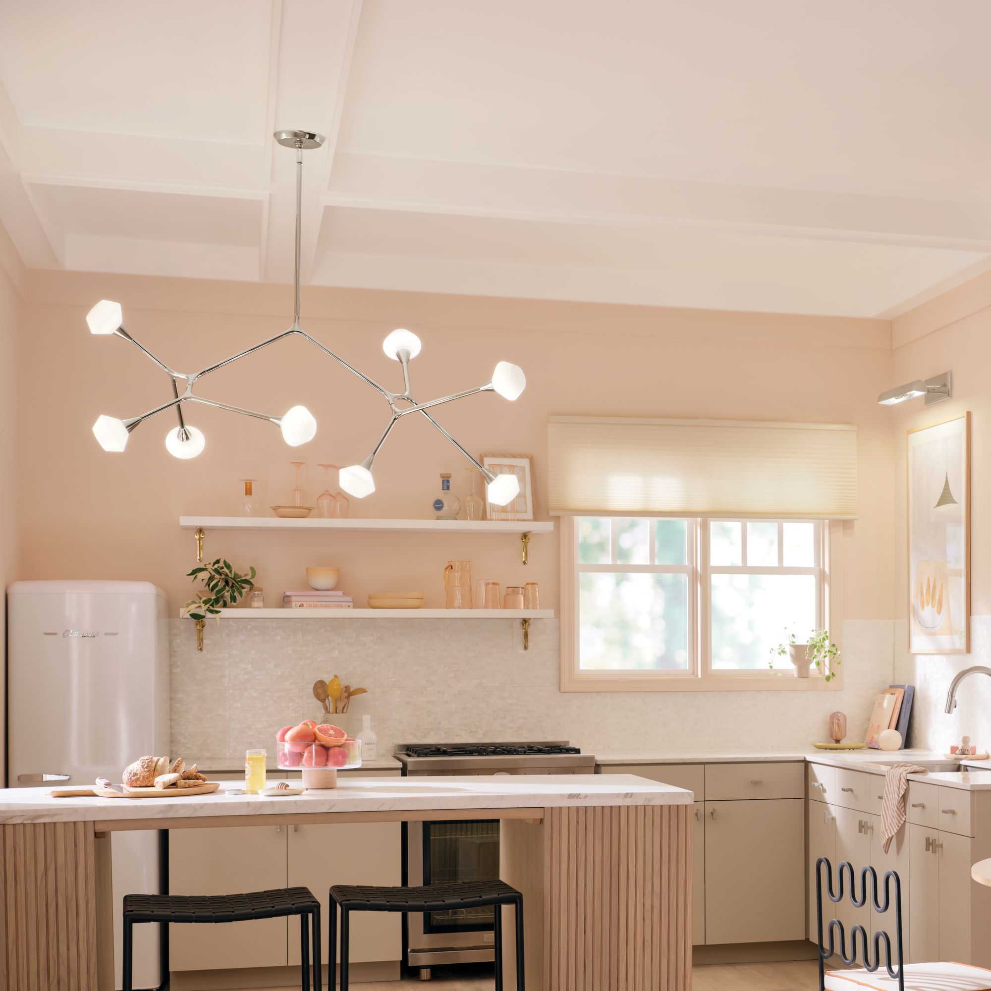 Image 2 Kichler Cassius 61.25 Inch 8 Light in Polished Nickel more views