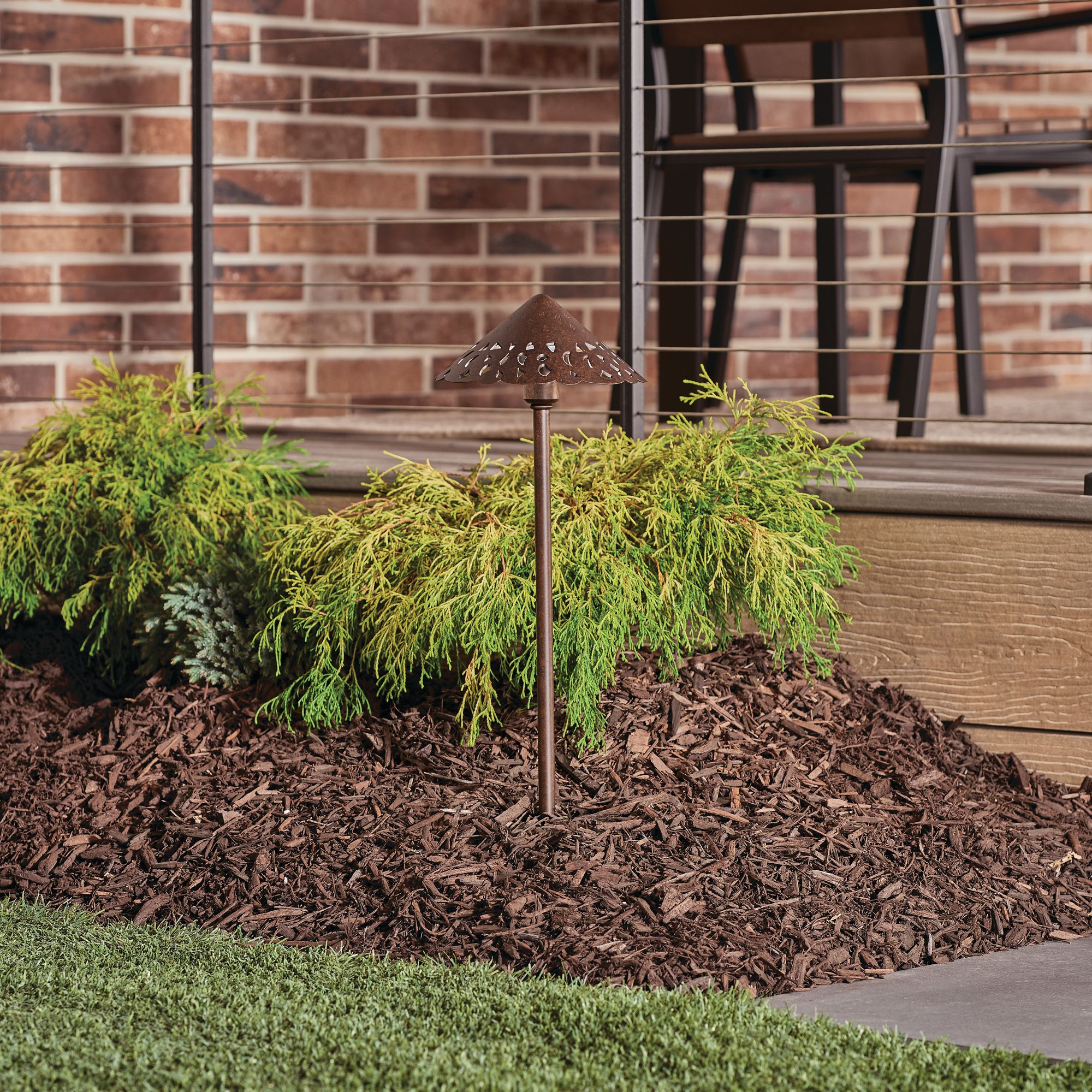 Image 3 Kichler Cast Hammered Roof 2700K LED TZT more views