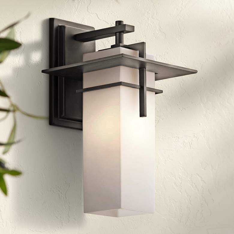 Image 1 Kichler Caterham 14 3/4" Wide Olde bronze Outdoor Wall Light
